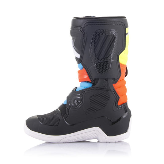 Alpinestars Tech-3S Kids MX Boots Black/Yellow Fluoro/Red Fluoro
