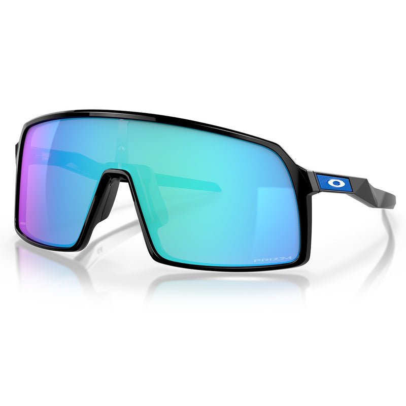 Load image into Gallery viewer, 0OO940694069037 Oakley Sutro Sunglasses Polished Black Frame with PRIZM Sapphire Lens
