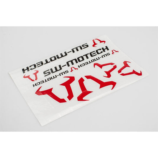 SW MOTECH STICKER SHEET BLACK RED