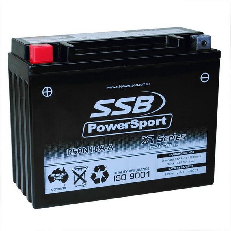 Load image into Gallery viewer, MOTORCYCLE AND POWERSPORTS BATTERY (Y50N18A-A) AGM 12V 21AH 450CCA SSB HIGH PERFORMANCE
