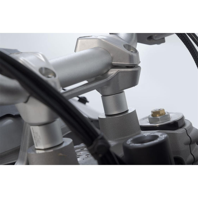 Load image into Gallery viewer, HANDLEBAR BAR RISER SW MOTECH 28MM HANDLEBARS SILVER DUCATI DESERT X 22-ON
