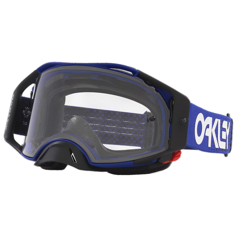 Load image into Gallery viewer, AirBrake MX Goggle Moto Blue B1B w Clear Lens Oakl
