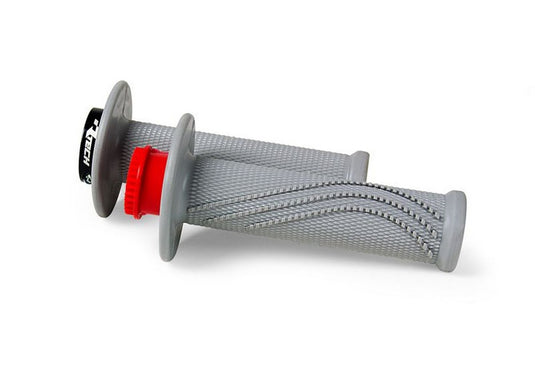 HANDLEBAR GRIPS RTECH R20 LOCK ON GREY UNIVERSAL