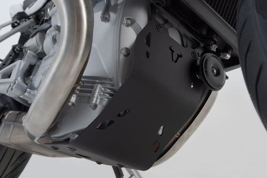 BASH PLATE SW MOTECH BLACK MOTO-GUZZI V100 MANDELLO 22-ON
