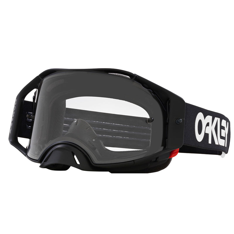 Load image into Gallery viewer, AirBrake MX Goggle Black White B1B w Clear Lens
