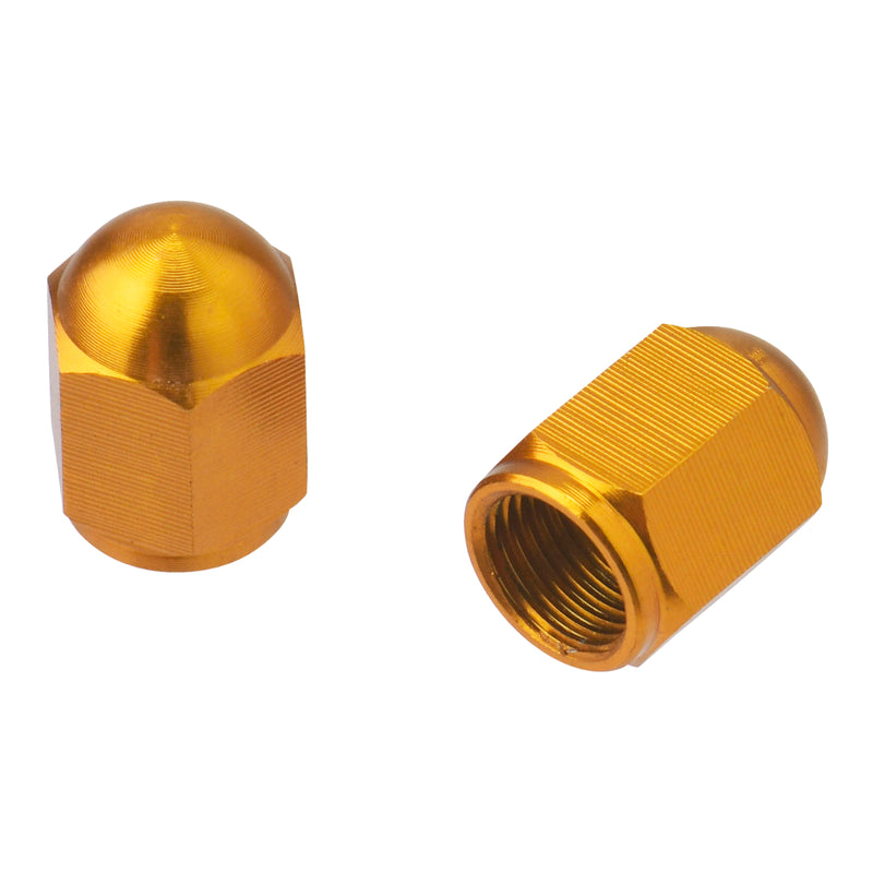 Load image into Gallery viewer, DRC ALUMINUM VALVE CAPS 2PCS GOLD
