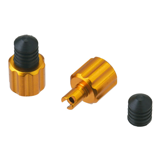 DRC AIRVALVE CAP W/VALVE WRENCH 2PCS GOLD