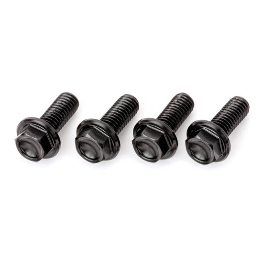 DRC Aluminum M6 Flange Bolts 20mm - Black 4pcs