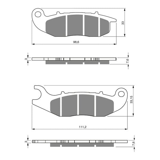 GOLDfren Brake Pads - S3 Sintered Sports