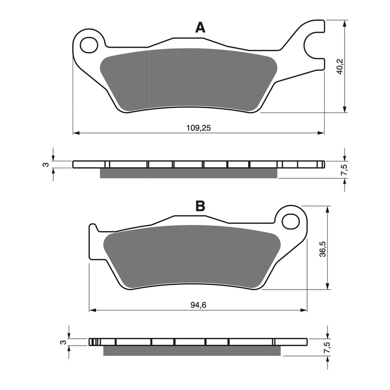 Load image into Gallery viewer, Goldfren GF381 S3 Sintered Sport Brake Pads
