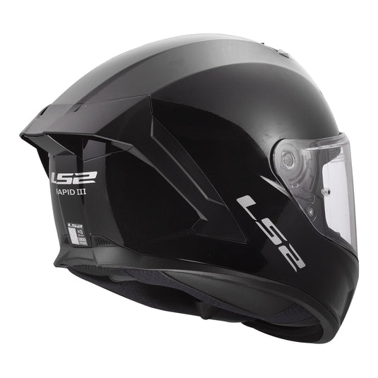 LS2 FF820 Rapid III Solid Helmet - Gloss Black