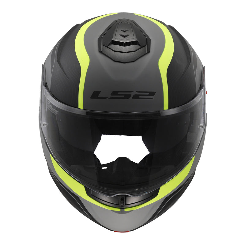 Load image into Gallery viewer, LS2 FF908 Strobe II Monza Flip Front Helmets - Matte Black / Hi-Vis Yellow 06
