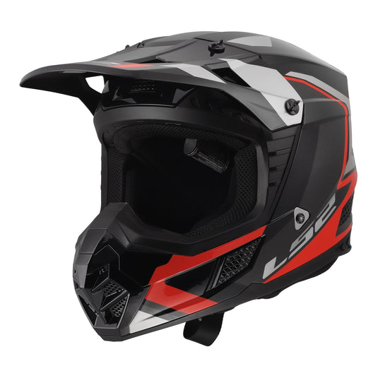 LS2 MX706 COZ Frontier II Helmet - Red / Black / Titanium 06