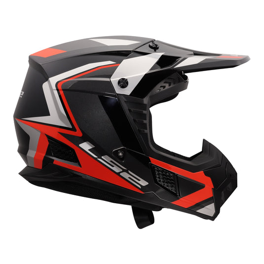 LS2 MX706 COZ Frontier II Helmet - Red / Black / Titanium 06