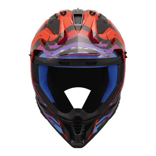 LS2 MX708 Fast II Wash Helmet - Red / Black / Blue