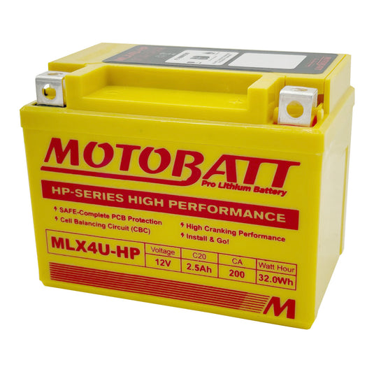Motobatt Pro Lithium Battery MLX4U-HP *10