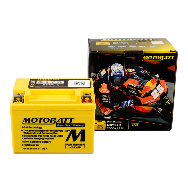 Load image into Gallery viewer, Motobatt Battery Quadflex AGM - MBTX4U
