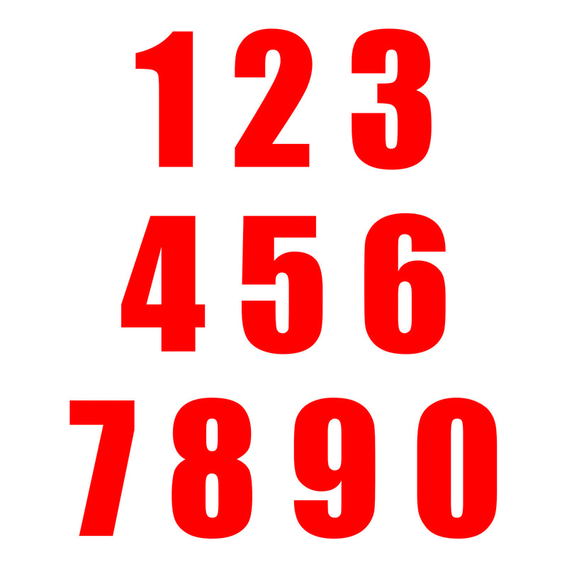 Load image into Gallery viewer, Whites Race Number - Red #7 (10 Pack)

