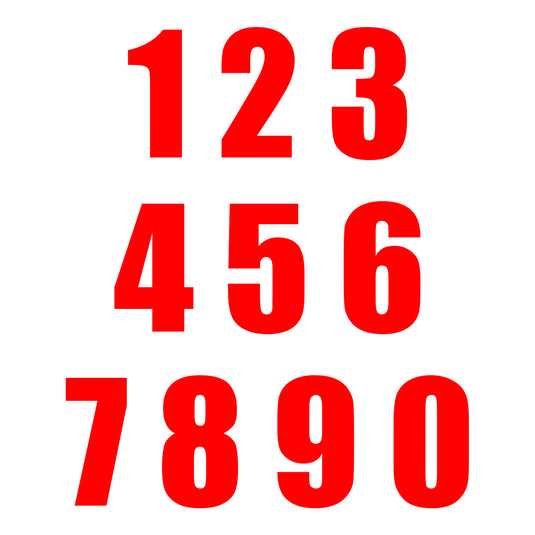 Whites Race Number - Red
