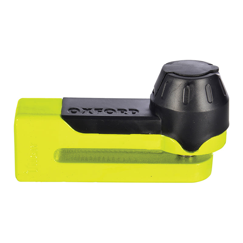 Load image into Gallery viewer, Oxford Titan 10mm Pin Disc Lock - Yellow, includes pouch
