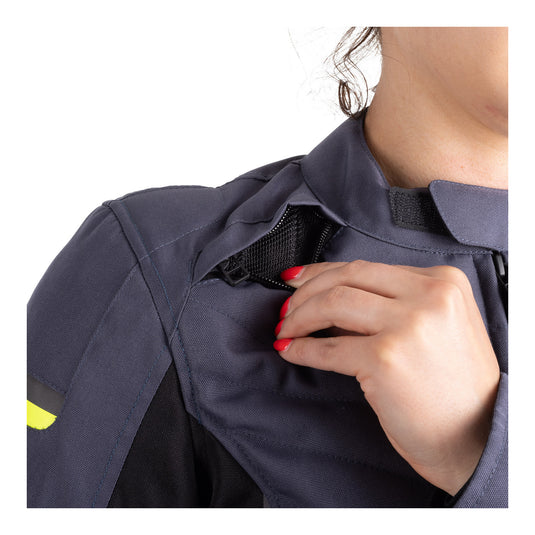 Oxford Valencia 3.0 Waterproof Dr2Dry Women's Textile Jacket - Grey / Black