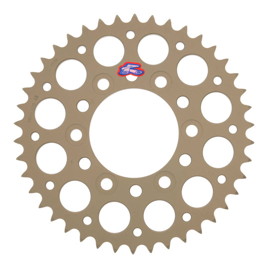 Renthal Sprocket Rear Silver 42T Alloy 7075 T6 Grooved Kawasaki