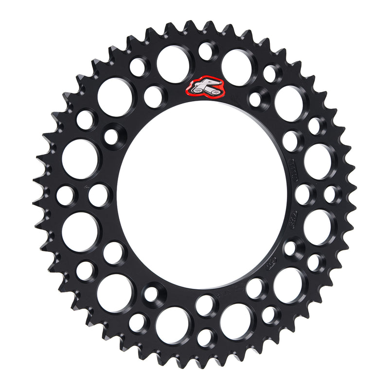 Load image into Gallery viewer, Renthal Rear Sprocket - Black 50T Alloy 7075-T6 Grooved
