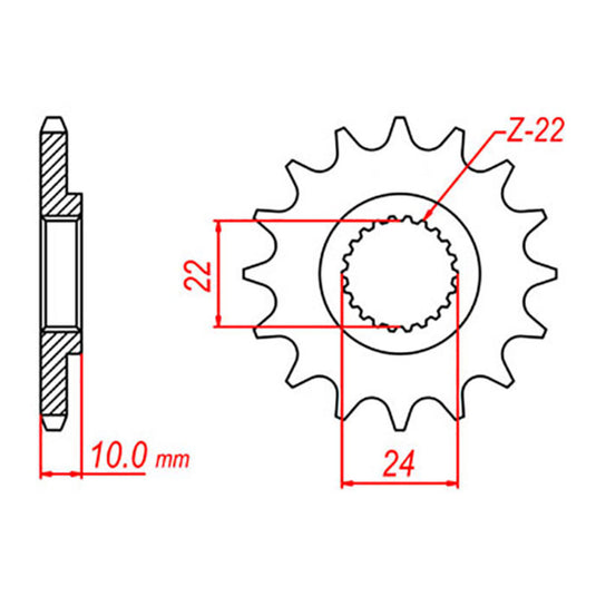 RK 402 Steel Front Sprocket 
