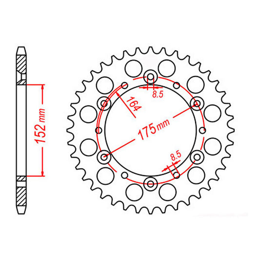 Sprocket Kit Yamaha TT250 R '93-'95 - 520AO 14/43