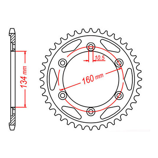 Sprocket Kit Honda CBR1000RR '06-'11 (recommended) - 530ZXW 16/42