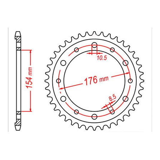Sprocket Kit Honda CB1000R Predator '08-'11 (recommended) - 530ZXW 1