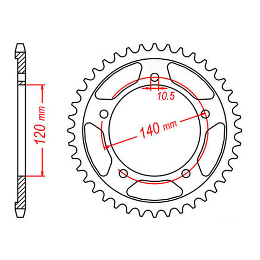 Sprocket Kit Triumph Bonneville/T100 '01-'06 - 525XRE 17/43