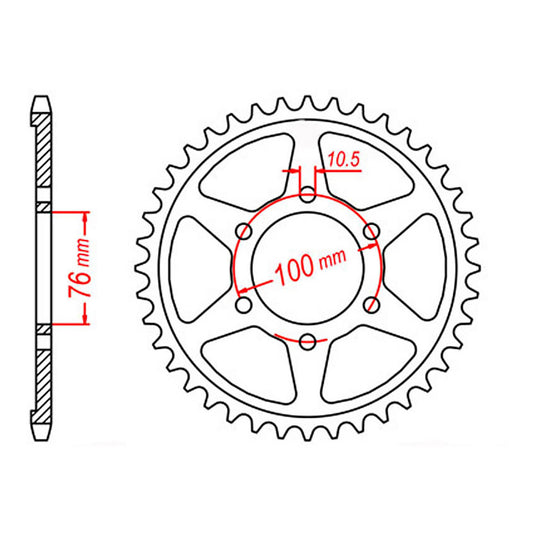 MTX 816 (2) Steel Rear Sprocket