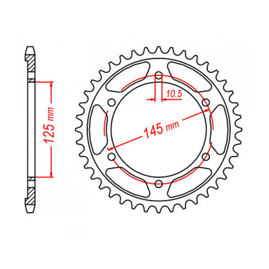 MTX 865 (2) Steel Rear Sprocket