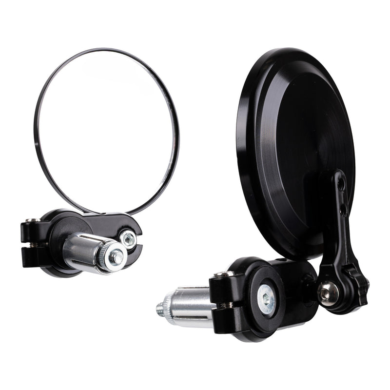 Load image into Gallery viewer, Whites Handlebar Bar End Mirrors Pair - Hinged - Black
