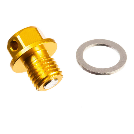 Whites Magnetic Sump Plug M12 x 12 x 1.5 - Gold