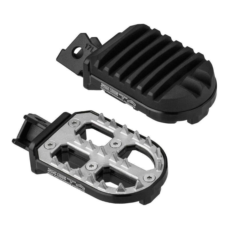 Load image into Gallery viewer, Zeta Adventure Foot Pegs V-Strom – Black
