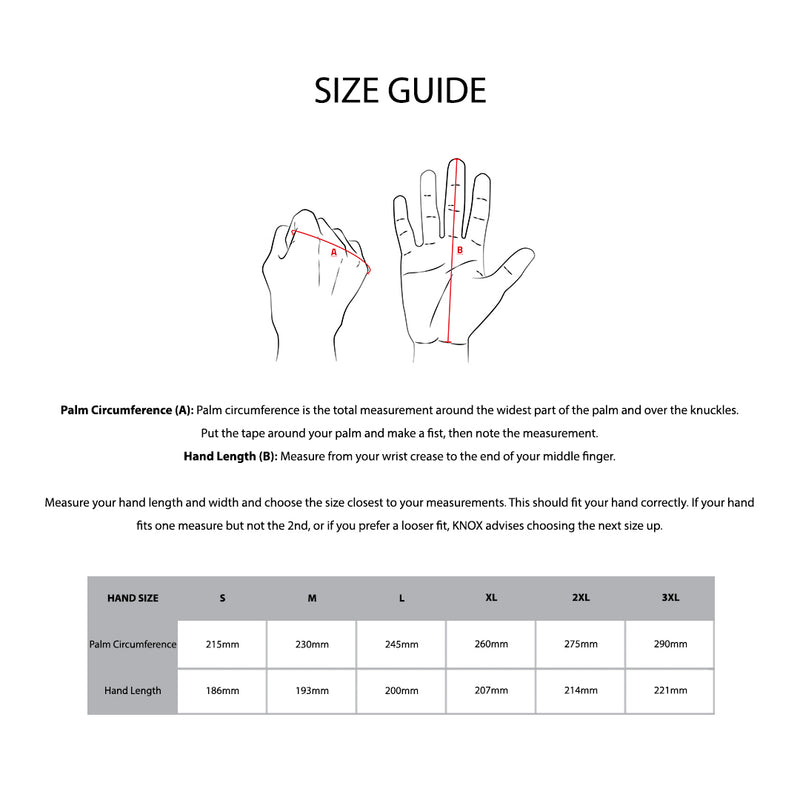 Load image into Gallery viewer, KNOX Size Chart - Gloves
