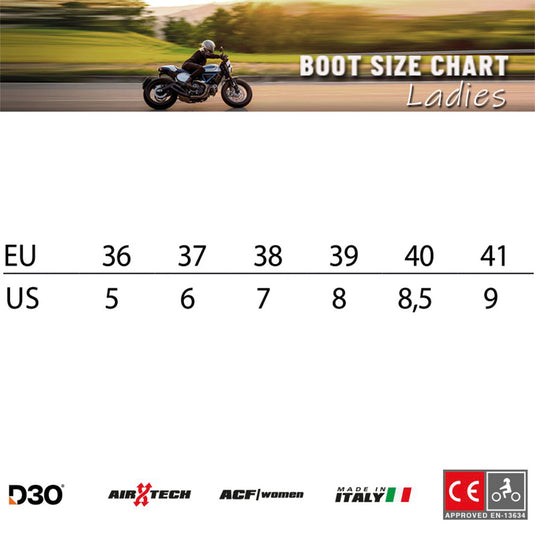Lennox 3 Ladies Sizing