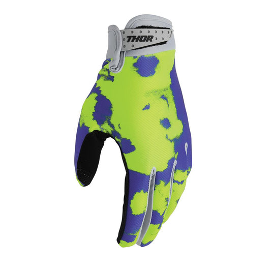 THOR GLOVE YOUTH LAUNCHMODE BLEACH GRAY/ACID