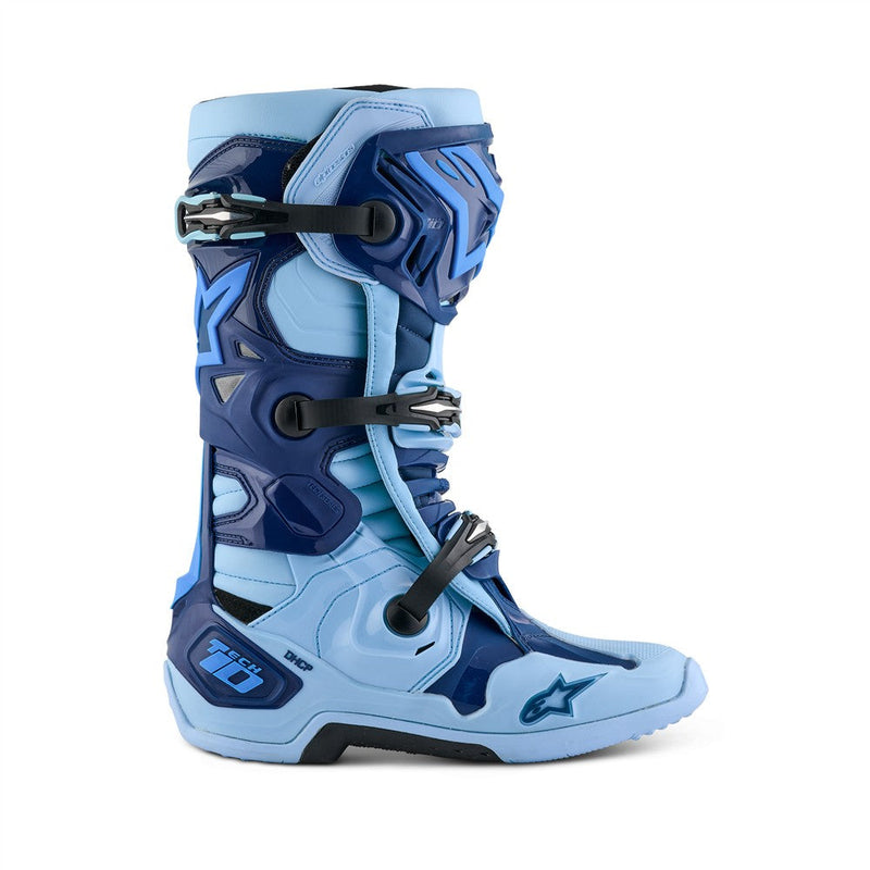 Load image into Gallery viewer, Alpinestars Tech-10 Limited Edition Steeler MX Boots Light Blue/Sapphire Blue
