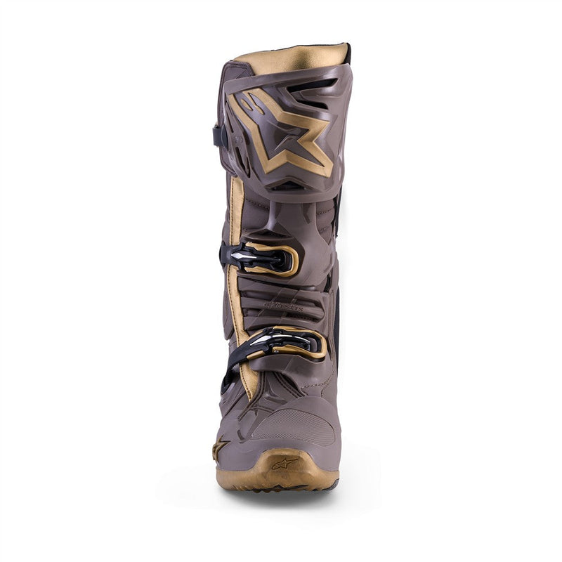 Load image into Gallery viewer, Alpinestars Tech-10 Limited Edition Air Gold MX Boots Earth Brown/Gold
