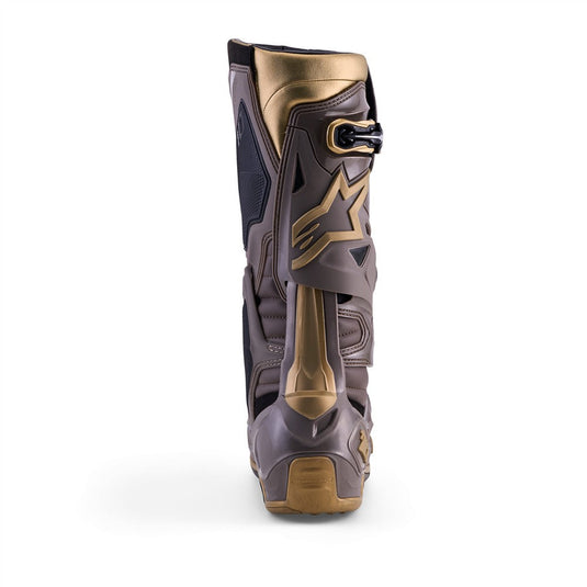 Alpinestars Tech-10 Limited Edition Air Gold MX Boots Earth Brown/Gold