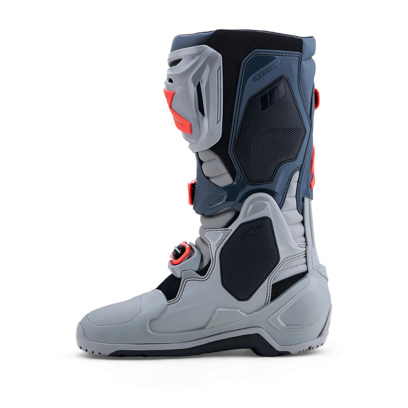 Load image into Gallery viewer, Alpinestars Tech-10 Enduro Boots Mid Gray/Dark Gray/Red Fluoro
