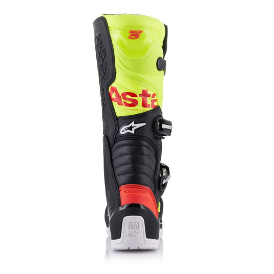Alpinestars Tech-5 MX Boots Black/Red Fluoro/Yellow Fluoro