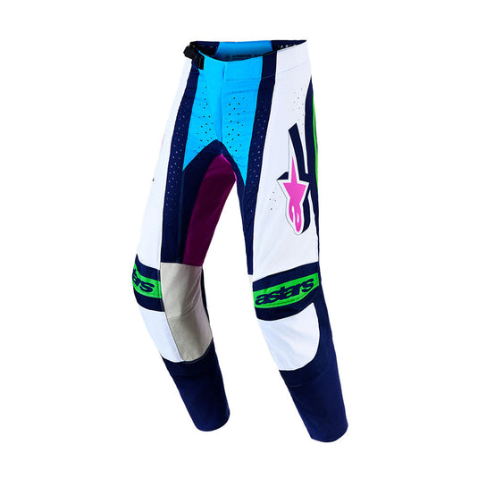 Alpinestars Techstar Maven Pants White/Blithe Blue/Green Fluoro