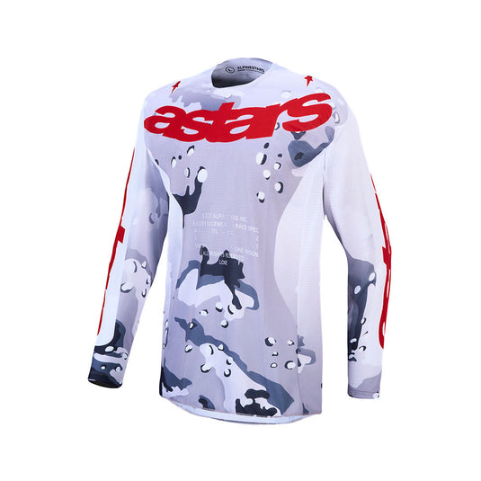 Alpinestars Racer Air Lone Jersey Gray Camo/White/Fire Red