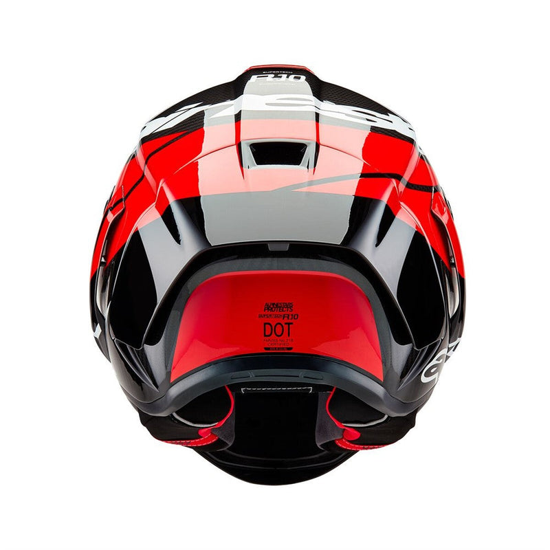Load image into Gallery viewer, Alpinestars Supertech R10 Helmet Element Black Carbon/Bright Red/White Gloss
