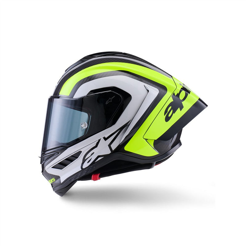 Load image into Gallery viewer, Alpinestars Supertech R10 Helmet Arius Black/Silver/Yellow Fluoro Gloss
