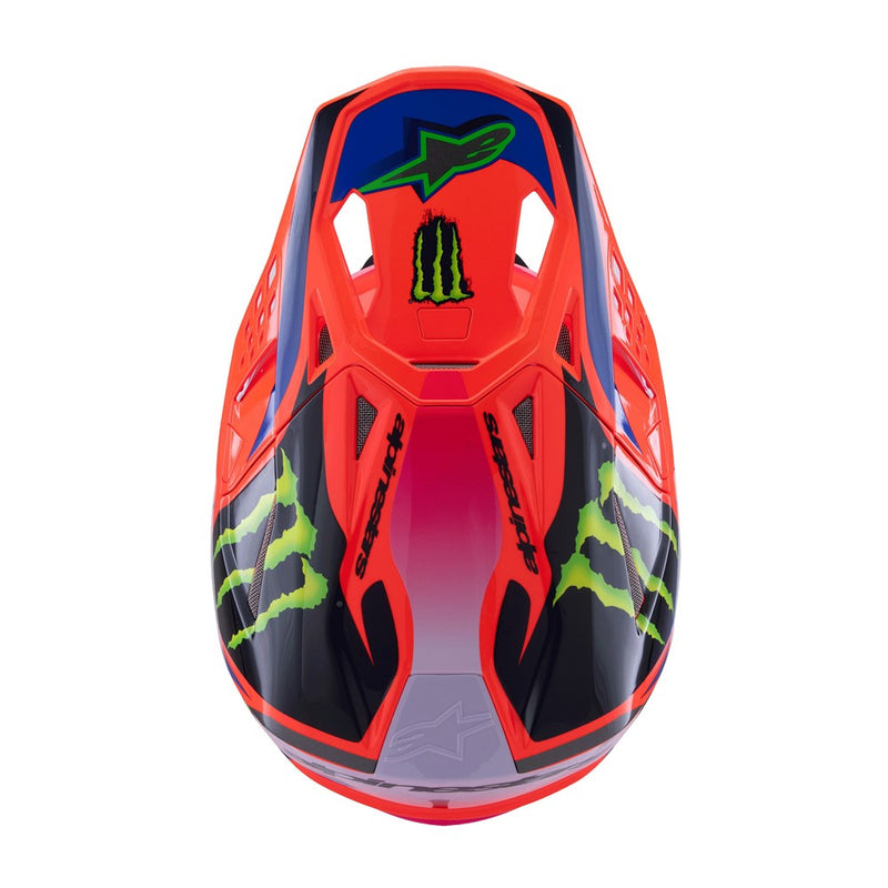 Load image into Gallery viewer, Alpinestars Supertech S-M10 Monster Orange Fluoro/Purple/Pink Fluoro Gloss

